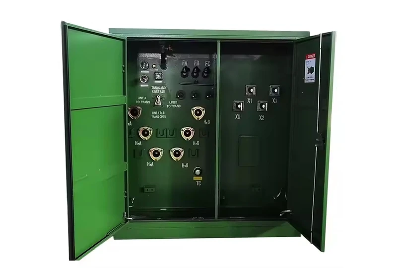 3‑Phasen-Trafostation auf Sockelmontage