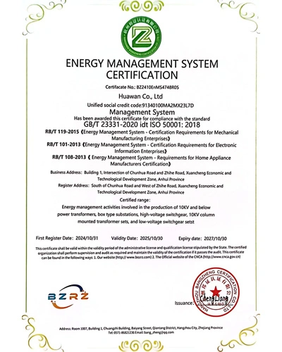 Zertifizierung des Energie managements ystems ISO 5001
